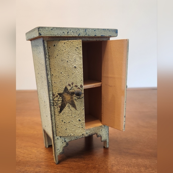 Miniature Toy Armoire by Audrey's Handpainted American Primitive - Picture 4 of 12